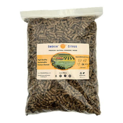 Smokin' Citrus - Premium Natural Citrus Wood Pellets (6 Lbs, 360 Cu In)