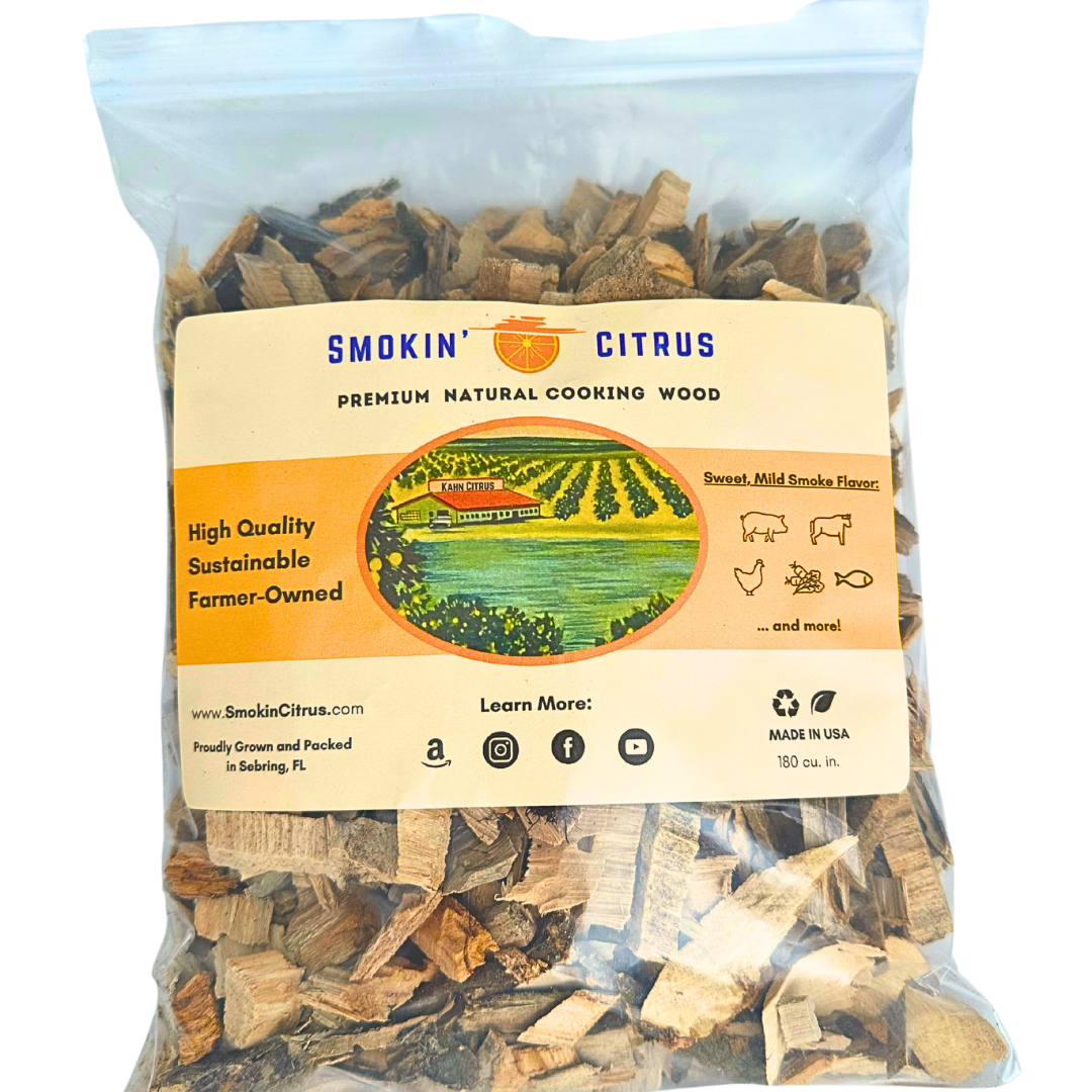 Smokin' Citrus - Premium Natural Citrus Wood Chips (1.15 Lbs, 180 cu. in.)