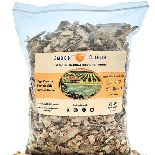 Smokin' Citrus - Premium Natural Citrus Wood Chips (2.3 Lbs, 360 Cu In)