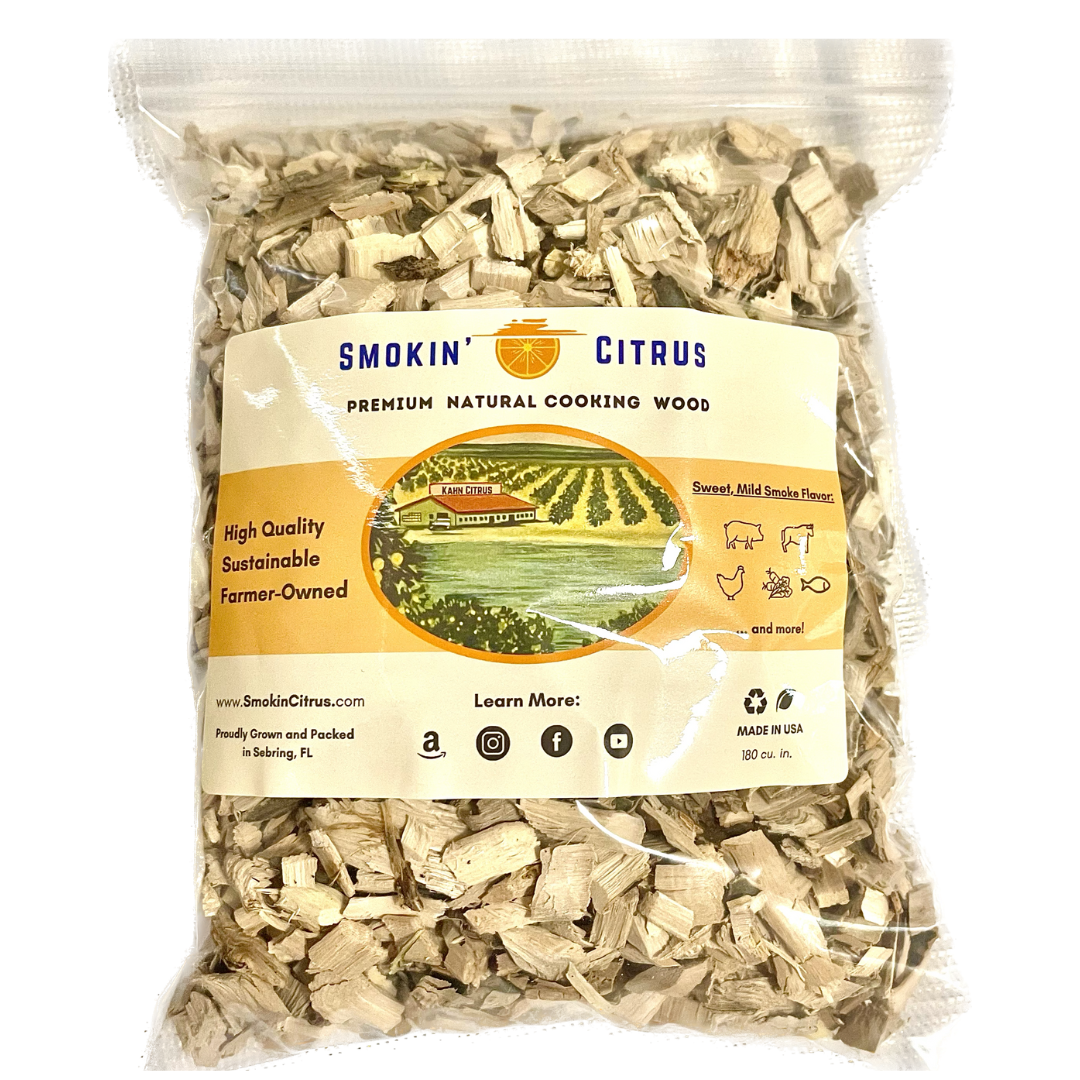 Smokin' Citrus - Premium Natural Citrus Wood Chips (1.15 Lbs, 180 cu. in.)